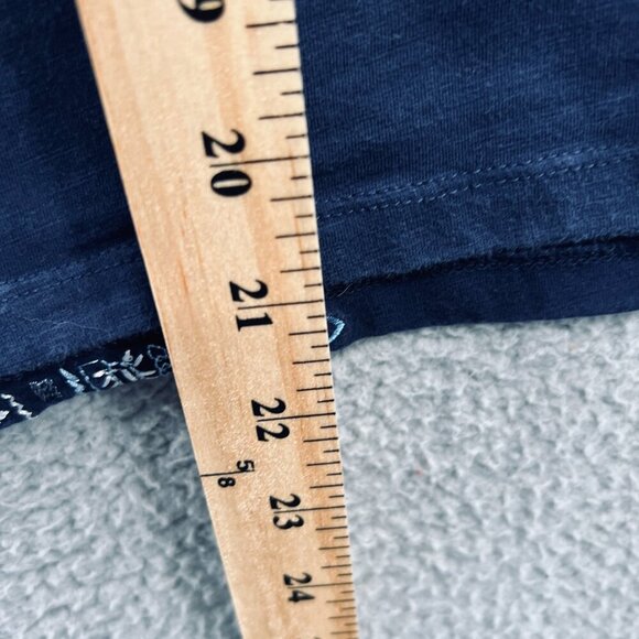 Alfred Dunner Women Top Large Petite Blue Embellished Short Sleeve Shirt Stretch - Picture 6 of 8